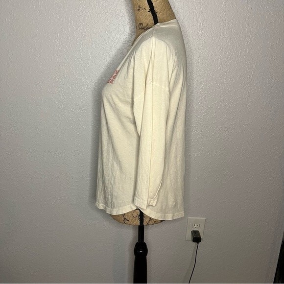 Mate the Label Womens size S White Girlfriends Devi Crew 3/4 Sleeve Top Organic - Picture 3 of 9